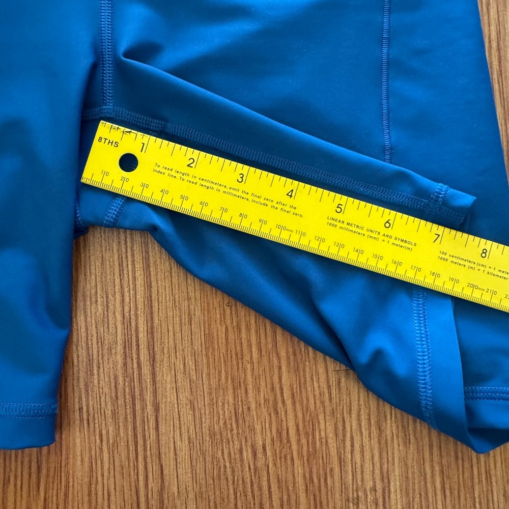 Athleta Salutation Stash High Rise Teal High-Rise Bike Shorts Small Petite - Picture 8 of 11